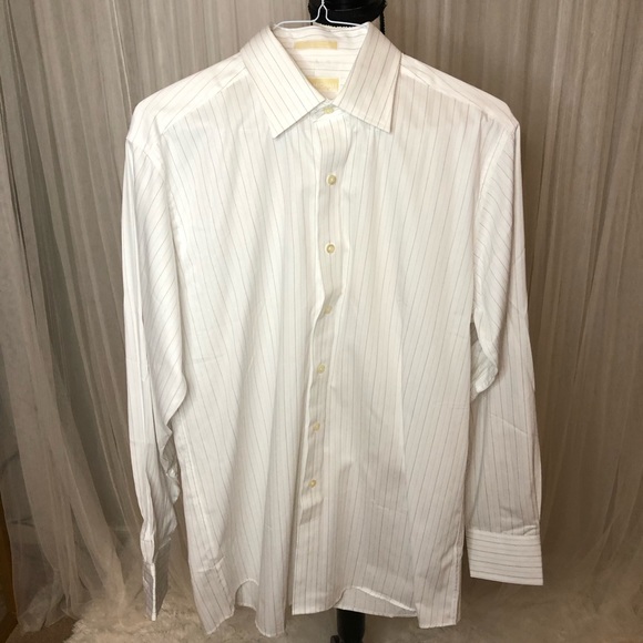 MICHAEL Michael Kors Other - NWOT Michael Kors Men’s button down dress shirt 16.5 34/35 white striped
